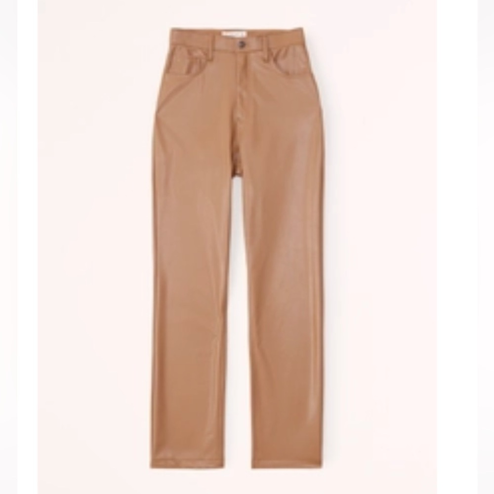 Curve Love Vegan Leather 90s Straight Leg Pants